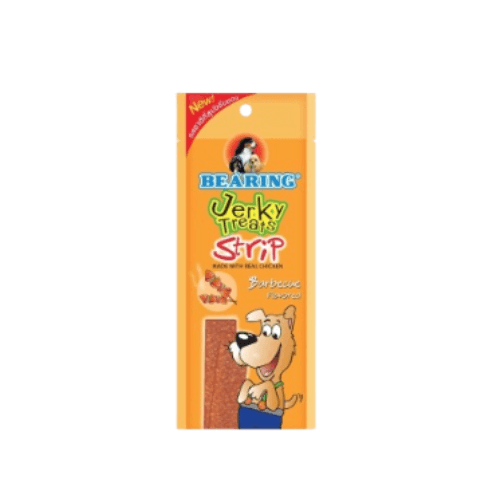 ขนมสุนัข BEARING เนื้อไก่อัดแท่ง สูตร JERKY TREATS SOFT SNACK รสบาร์บีคิวขนาด 50G